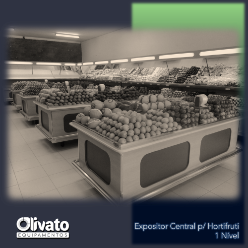 Expositor Central p/ Hortifruti - 1 Nível