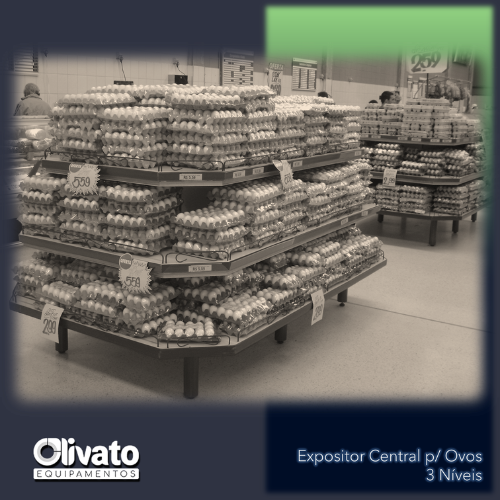 Expositor Central p/ Ovos - 3 Níveis
